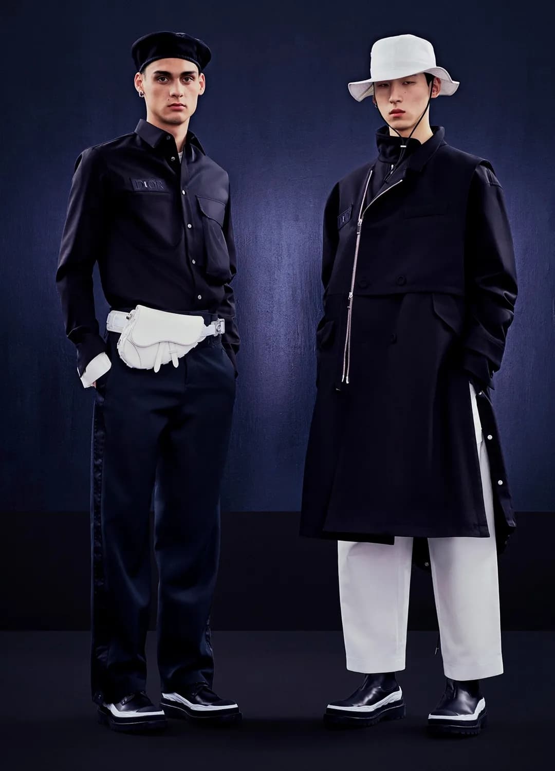 디올 X 사카이 패널도킹 레이어드 한정 코트 상품이미지1