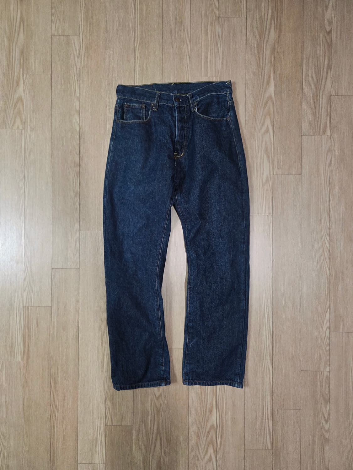 에비수 빅 플라워 셀비지 데님 팬츠 상품이미지2