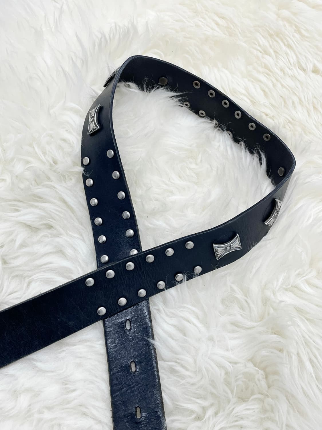 Top's 리얼레더 볼드 스터드 버클 벨트 상품이미지5