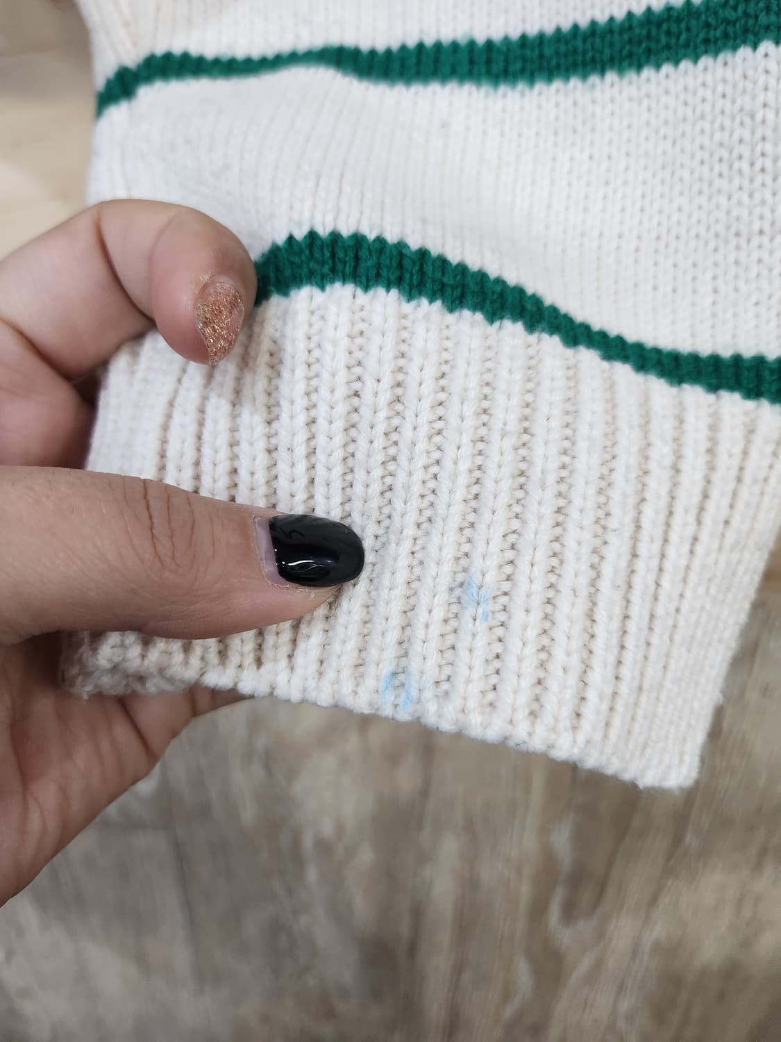 558) 피그먼트 카라넥 스트라이프 숏 가디건 상품이미지6