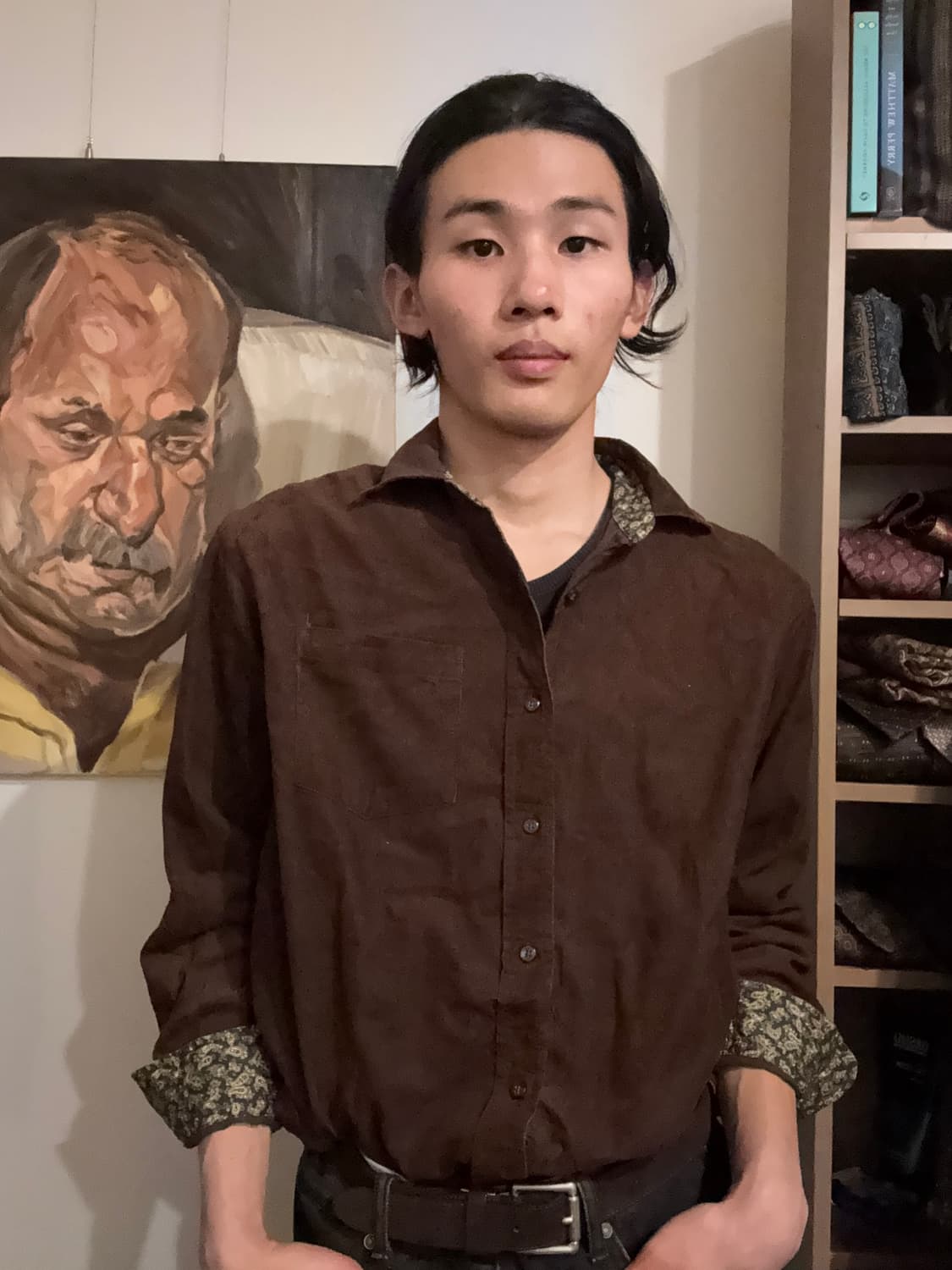 브라운 소매 디테일 셔츠 상품이미지6