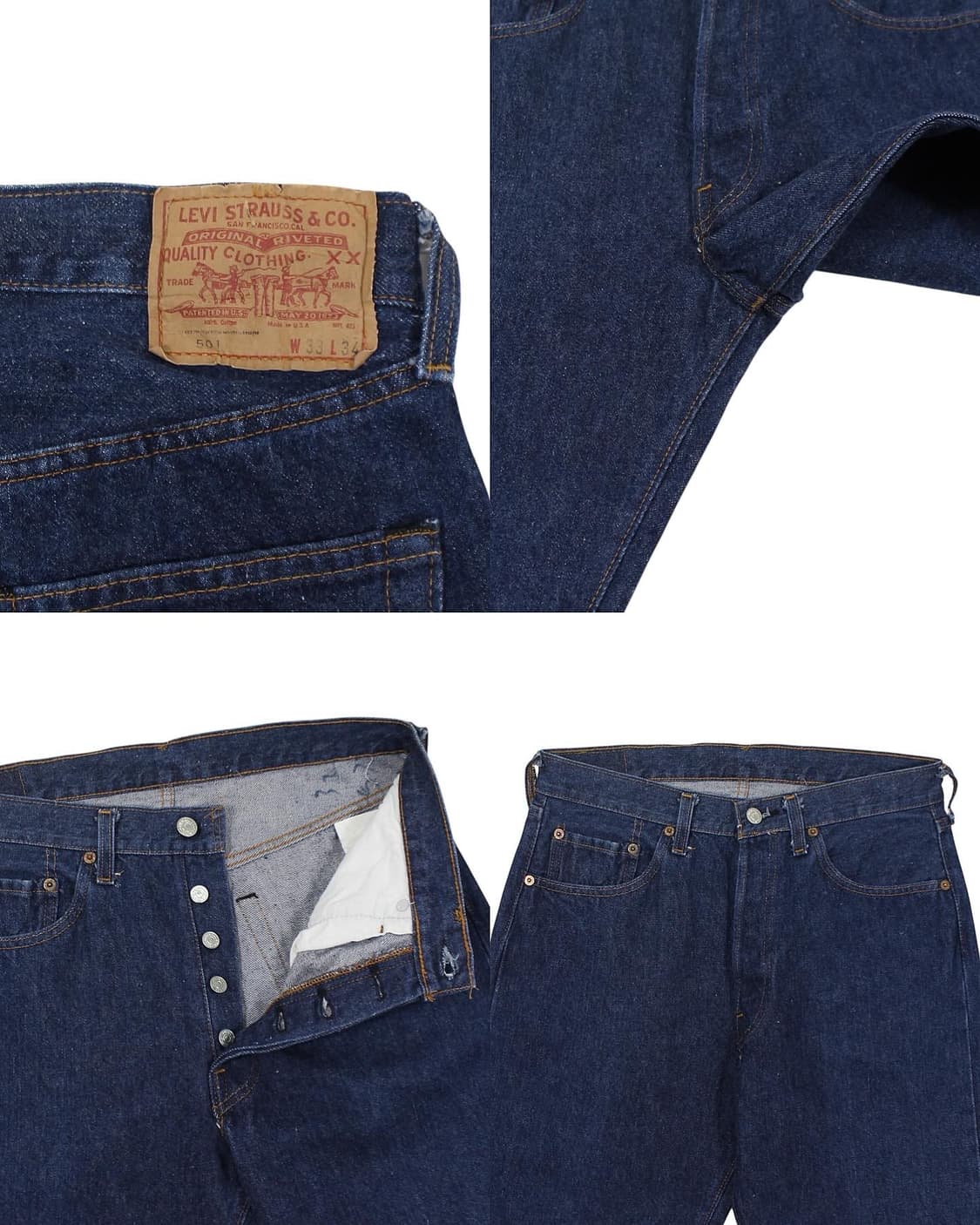 1980s USA 리바이스 501 셀비지 66후기 데님 팬츠 빈티지 미제 상품이미지7