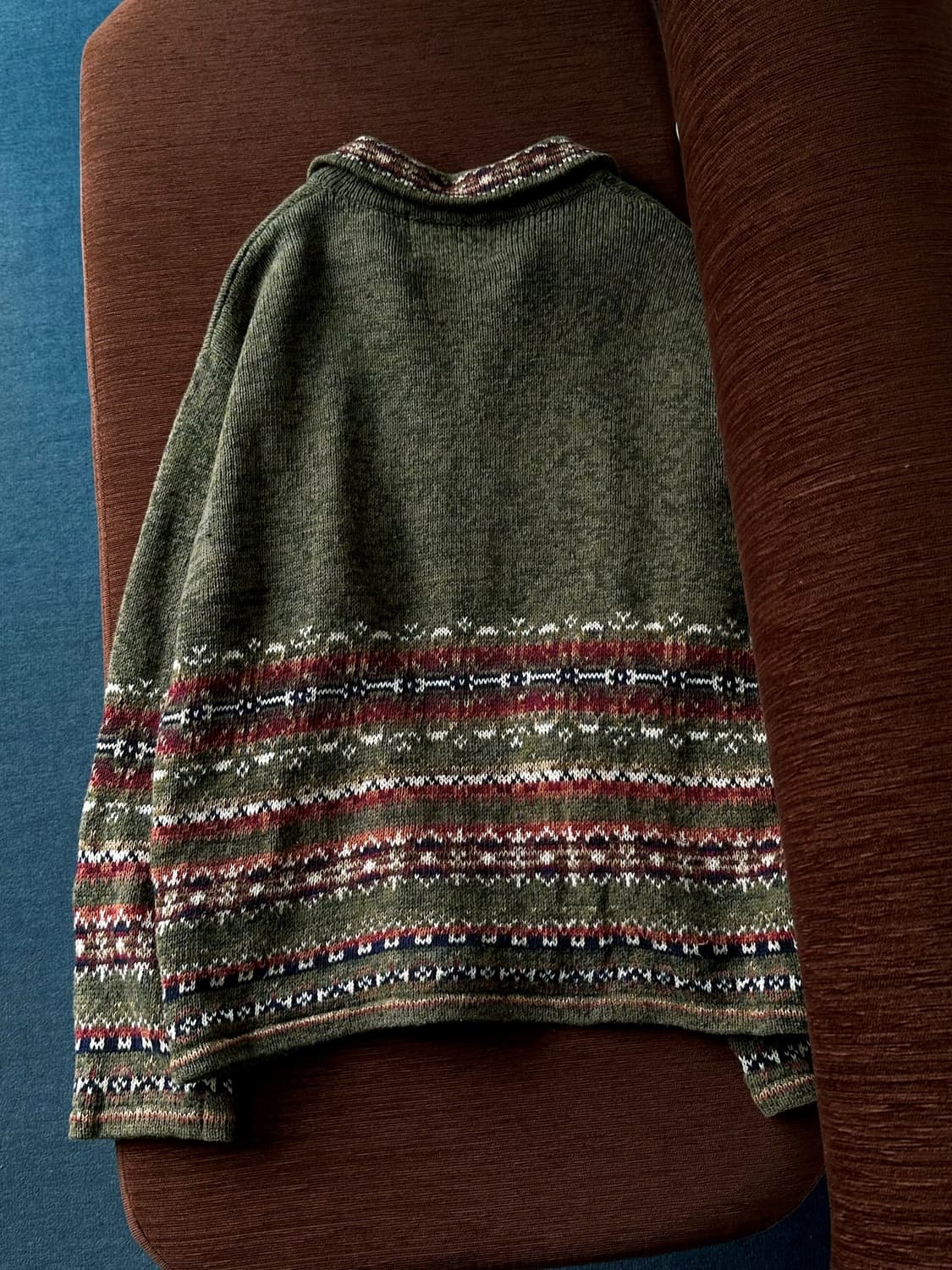 Pattern knitted zip jacket 상품이미지3