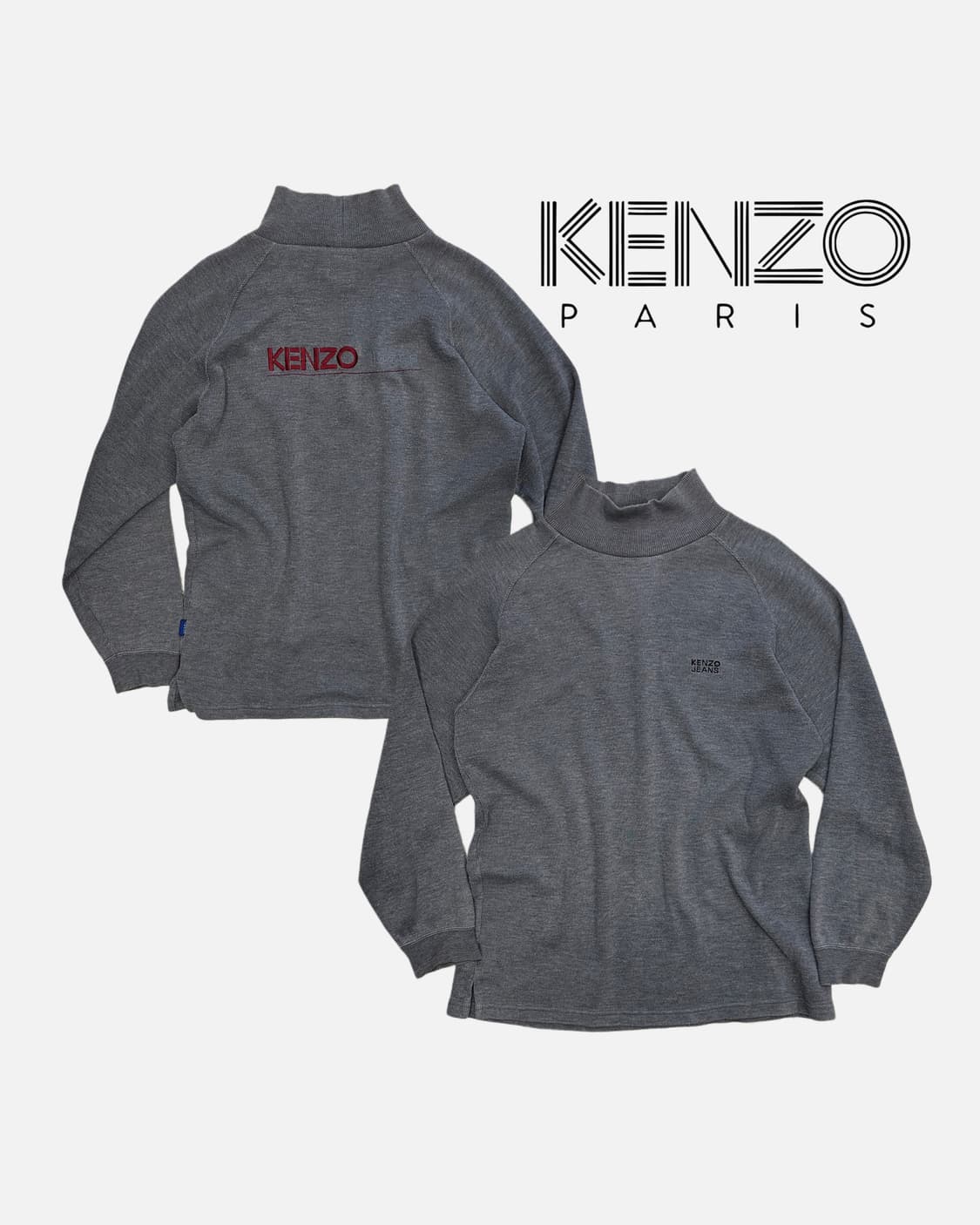 KENZO JEANS logo ribbed mockneck knit 상품이미지1