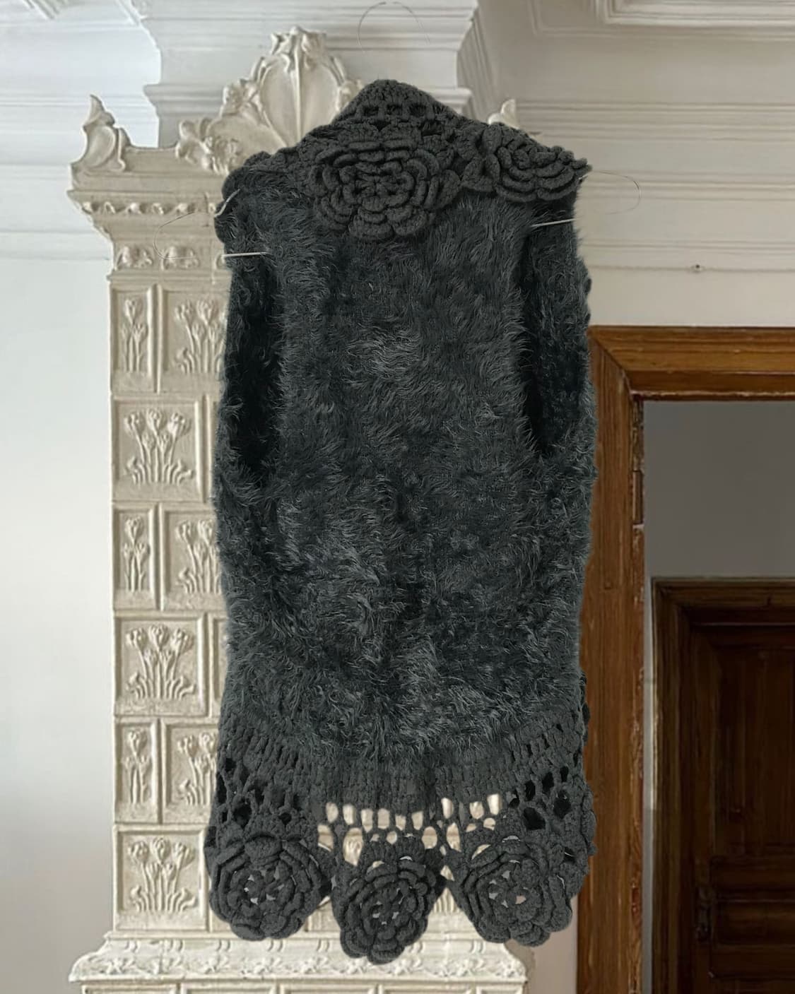  vintage flower crochet vest 상품이미지10