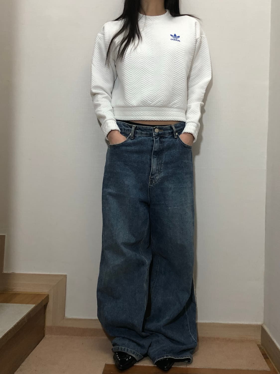 빈티지 아디다스 화이트 파이어버드 크롭 탑 상품이미지4