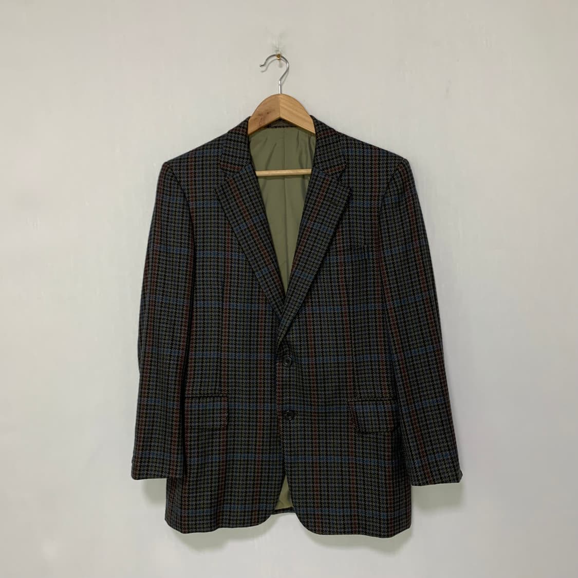 버버리 빈티지 체크무늬 울 블레이저 자켓 상품이미지1