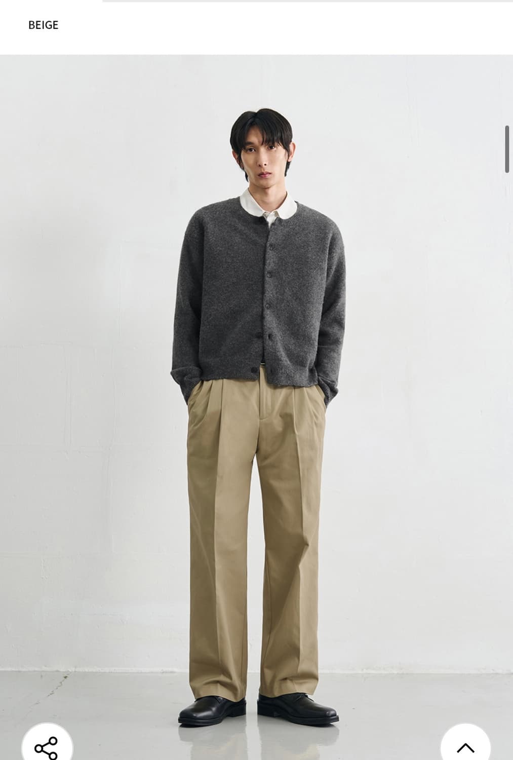 (새상품)(XL)[서강준 PICK] 드로우핏 와이드 밴딩 치노 팬츠 판매 상품이미지4