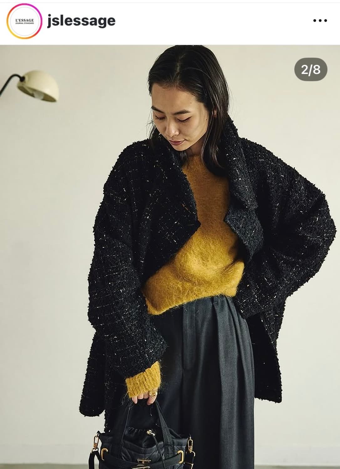 저널스탠다드 트위드 코트 (italy 원단/made in japan) 상품이미지1