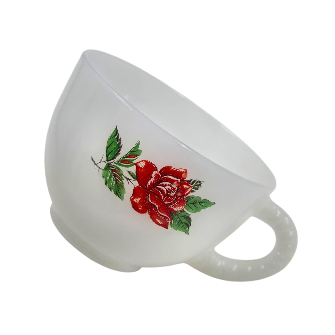 50s 미국 페더럴 밀크글라스 로즈 스낵 1세트 상품이미지4