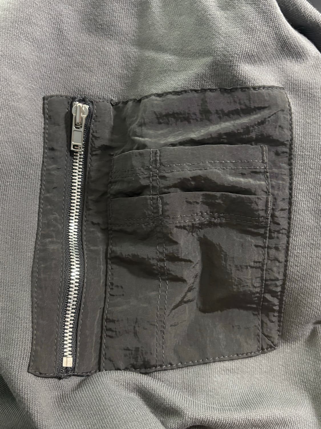 준지 사이드지퍼 오버핏 Ma-1 맨투맨M/그레이 상품이미지3