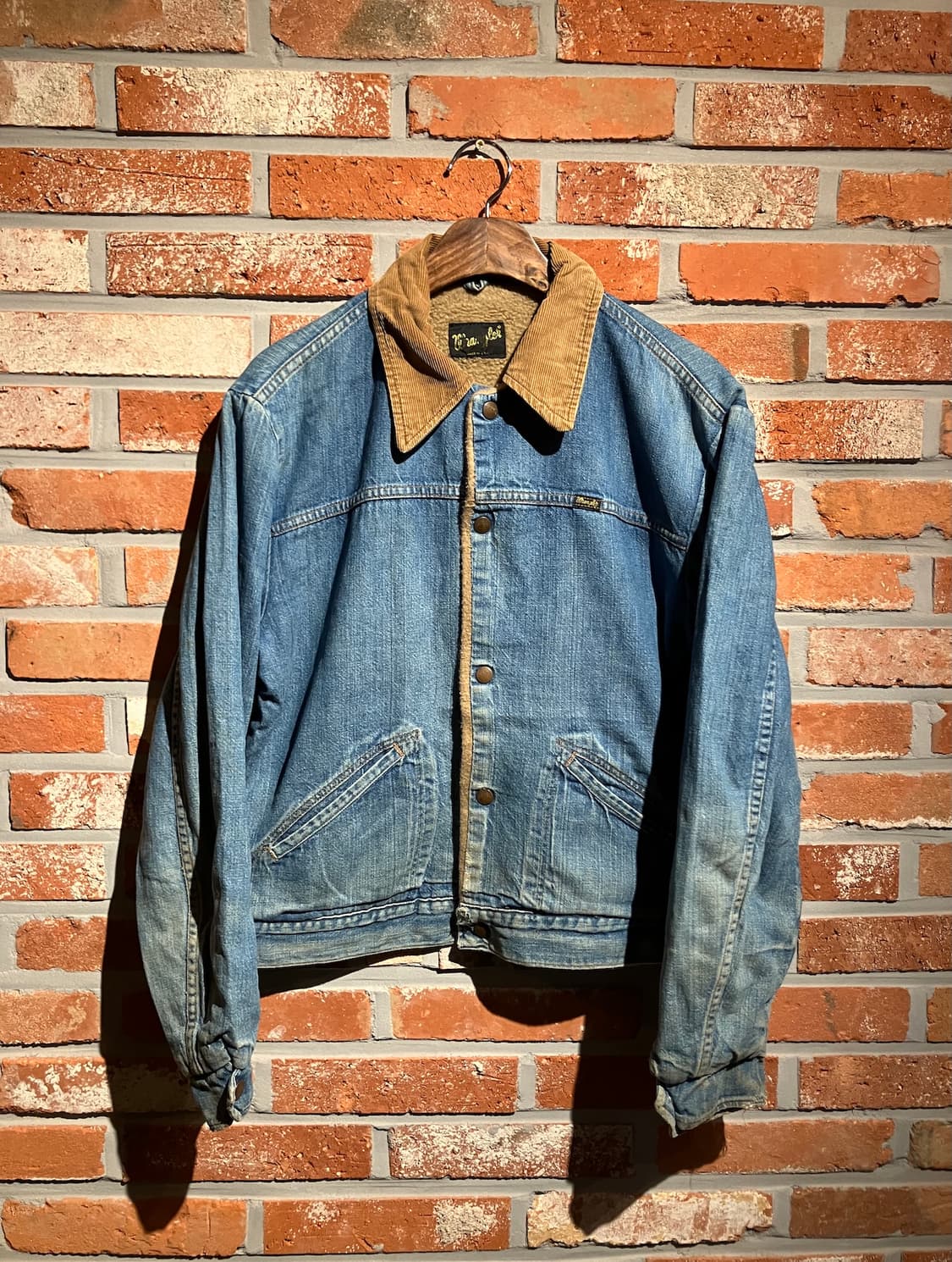70s USA 빈티지 랭글러 데님 셰르파 자켓 상품이미지2