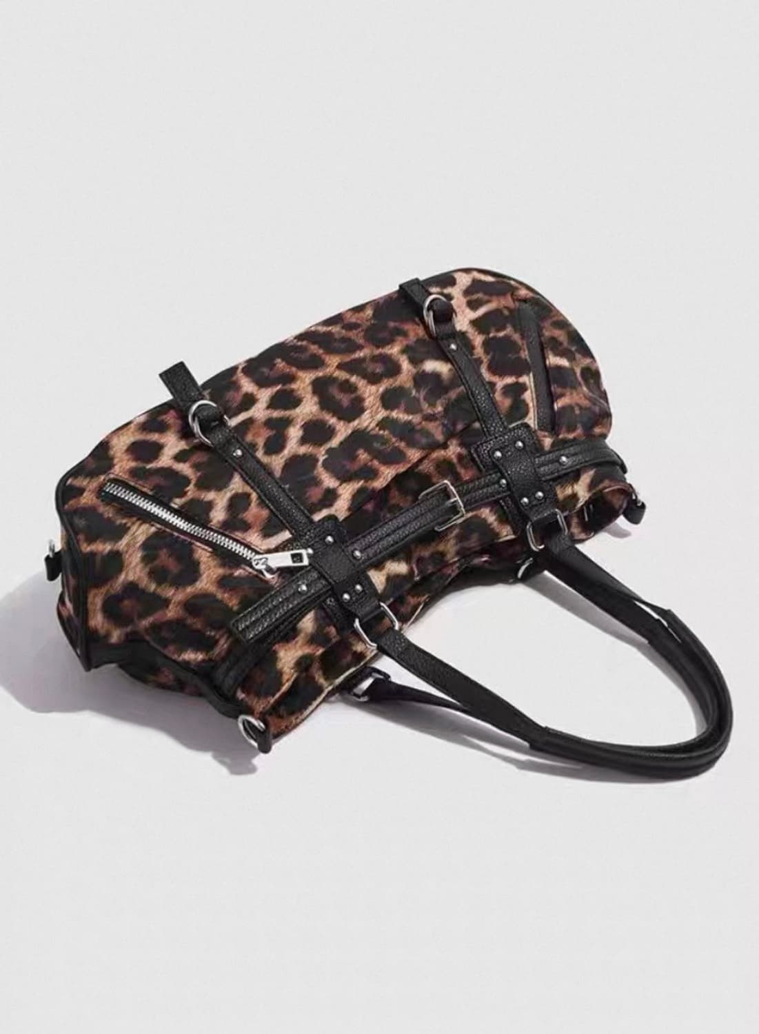 갸루 y2k 레오파드 패턴 토트백 숄더백 상품이미지2