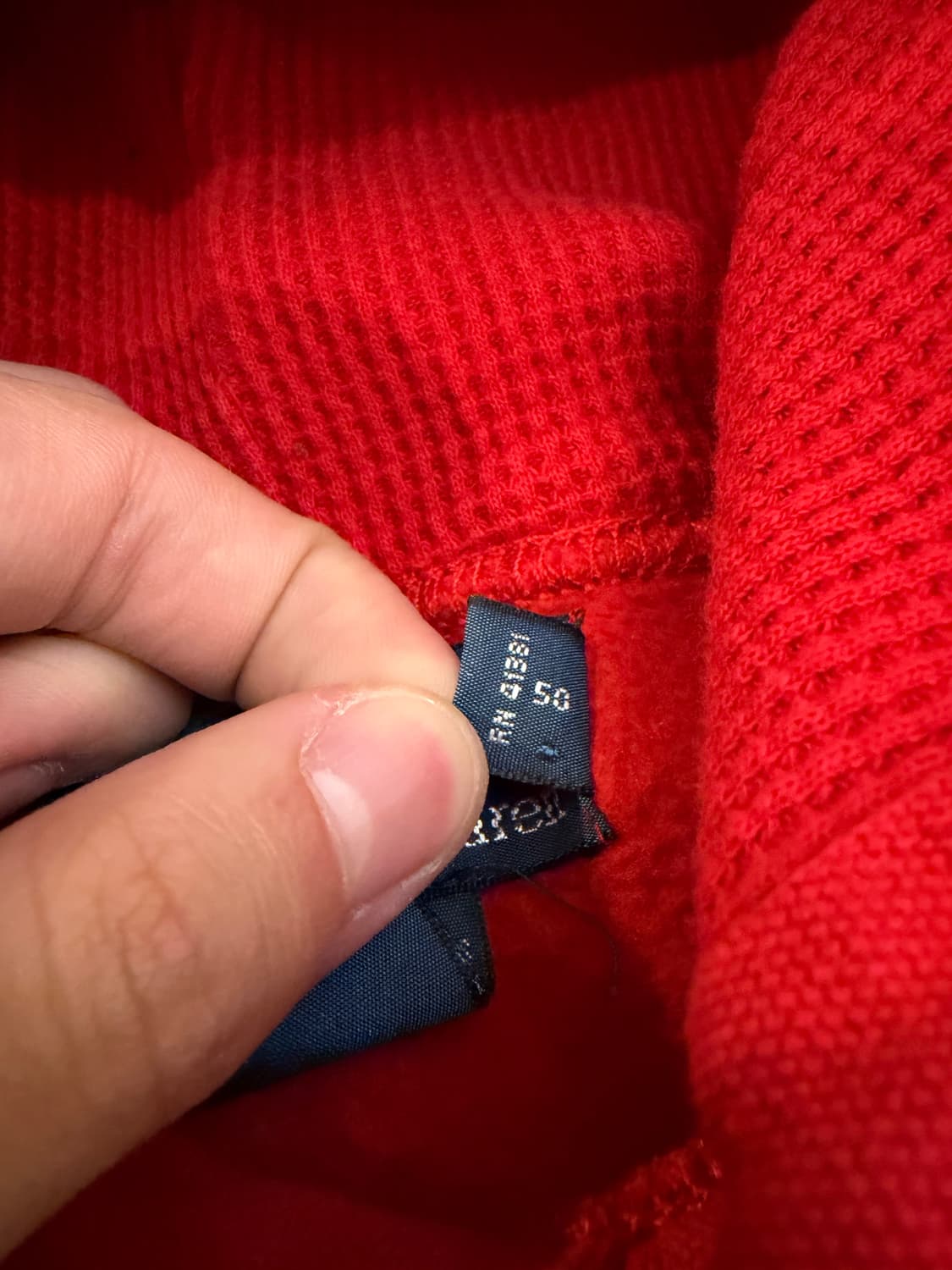 폴로 랄프로렌 빅포니 와플 후드티 버건디 레드 상품이미지5