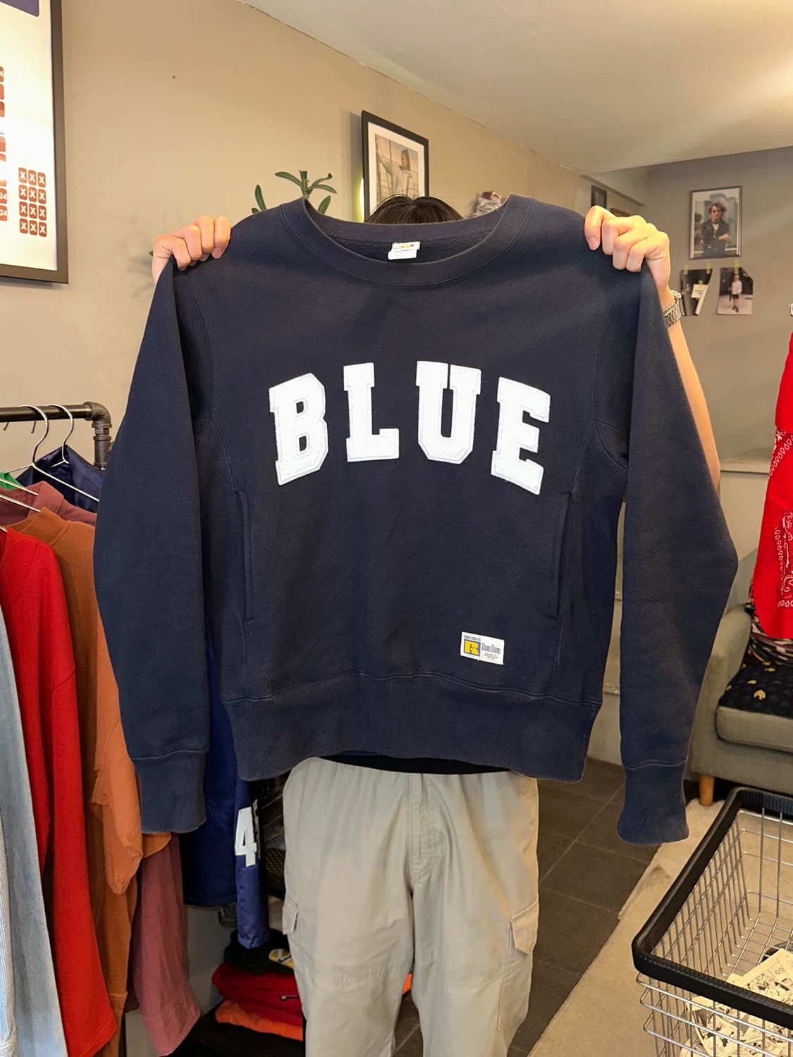 Russell X Blue Blue logo reverse sweat 상품이미지4