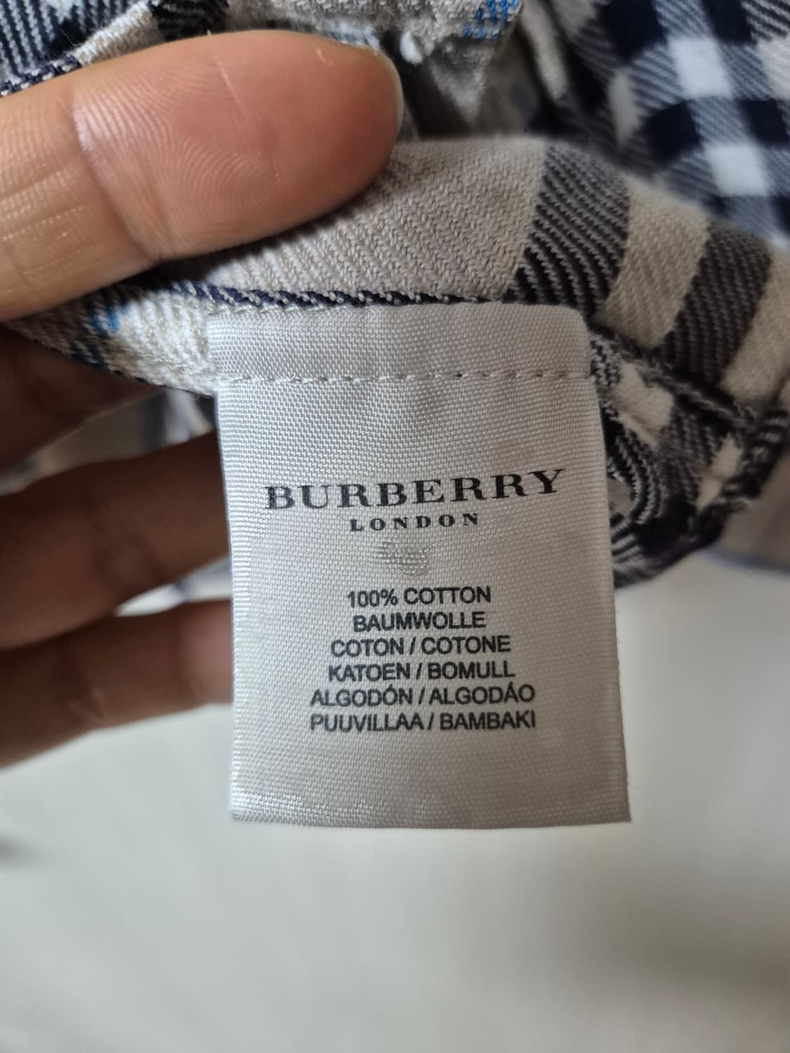 (정품) 버버리 체크 남방 셔츠 코튼 남방 M 상품이미지8