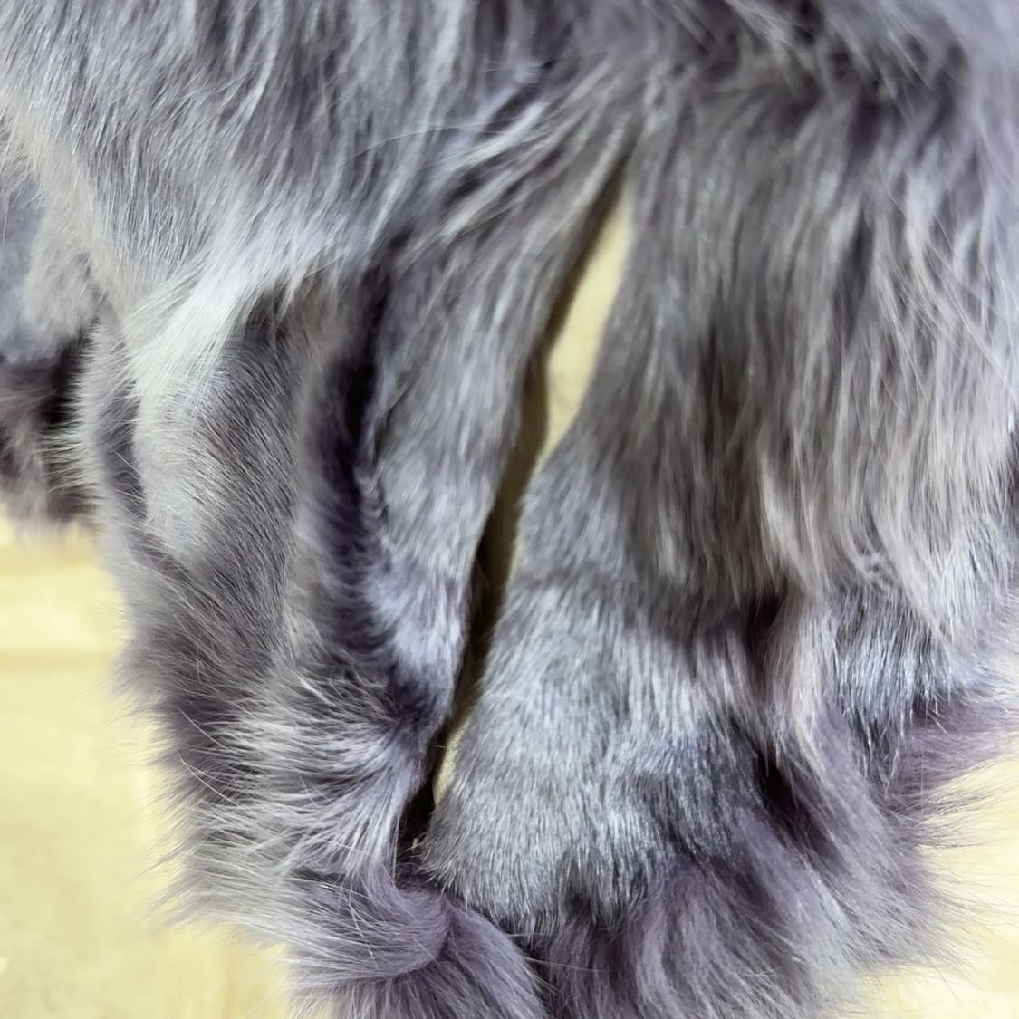 빈티지 보라 리본 여우털 폭스퍼 조끼 베스트 상품이미지4