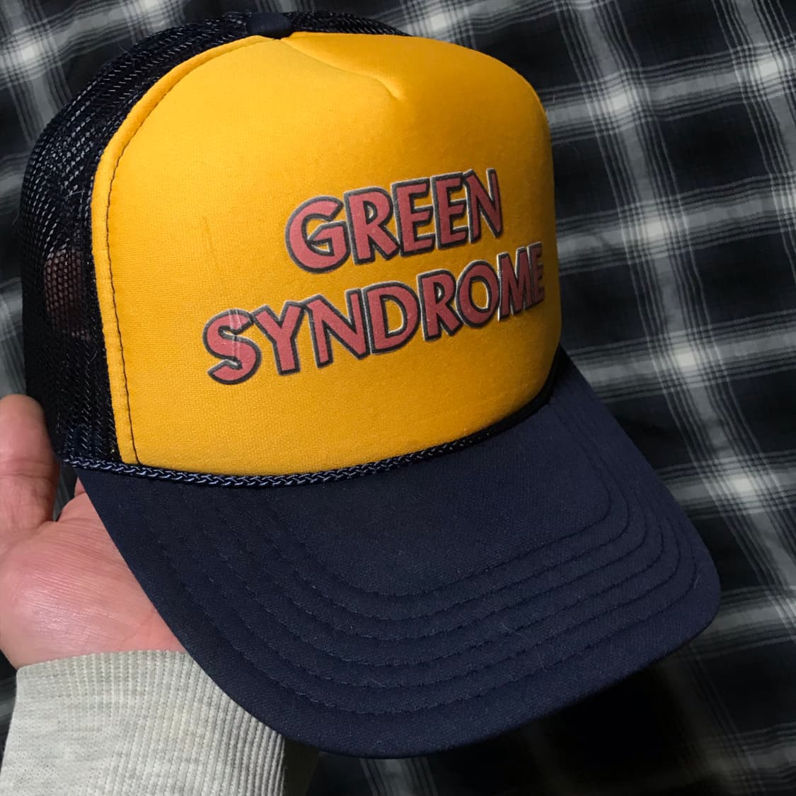 아메리칸 빈티지 그린 신드롬 투톤 매쉬 캡 상품이미지1