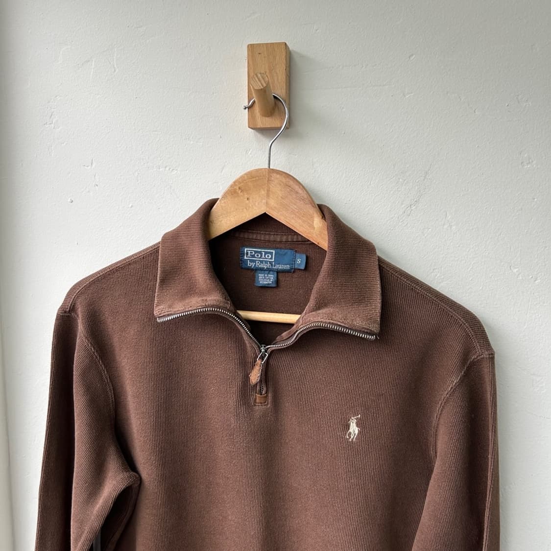 15232 - 폴로 랄프로렌 브라운 반집업 니트 상품이미지1