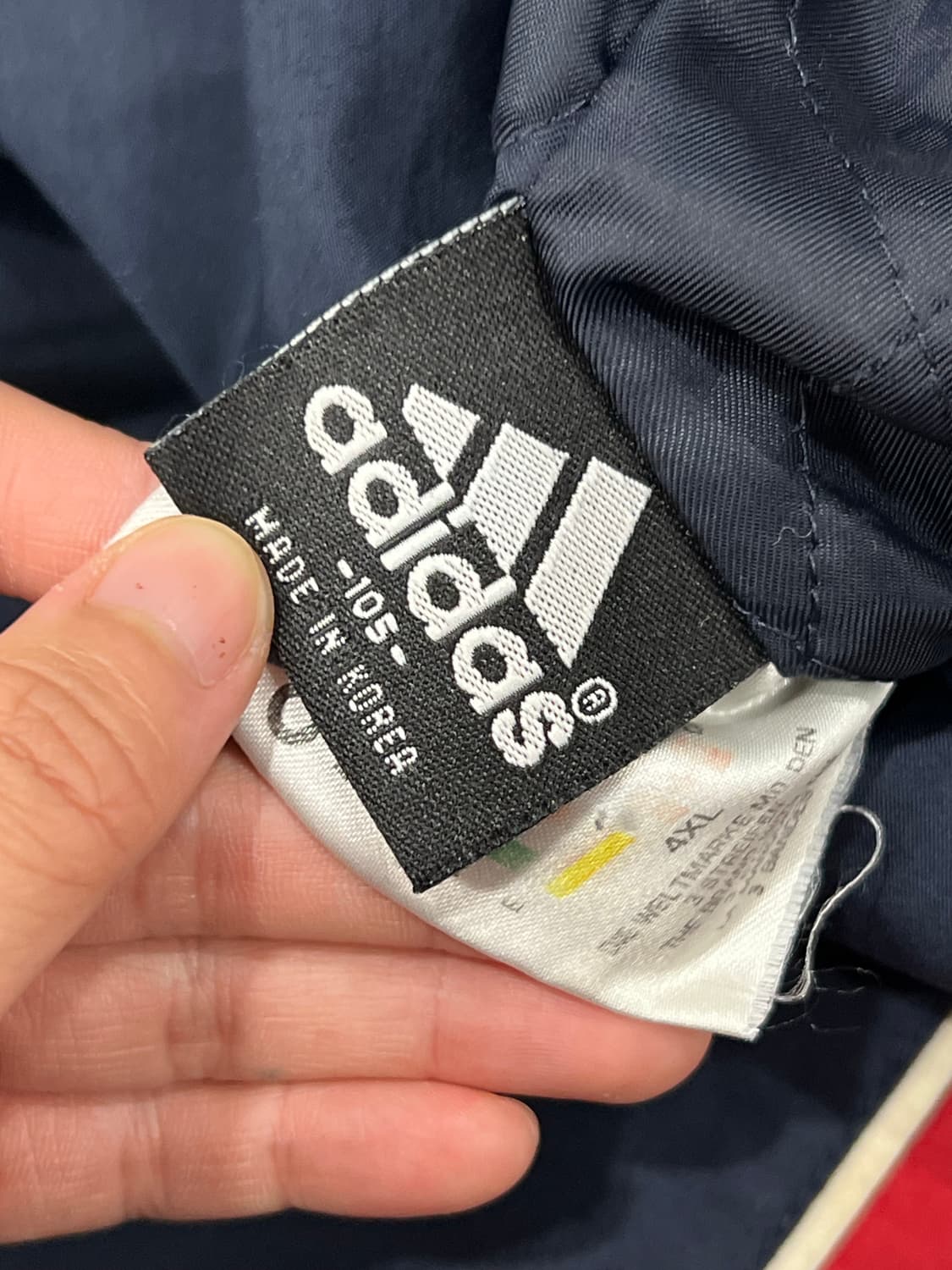 아디다스 올드스쿨 우븐 패딩 웜업 팬츠 네이비 상품이미지6