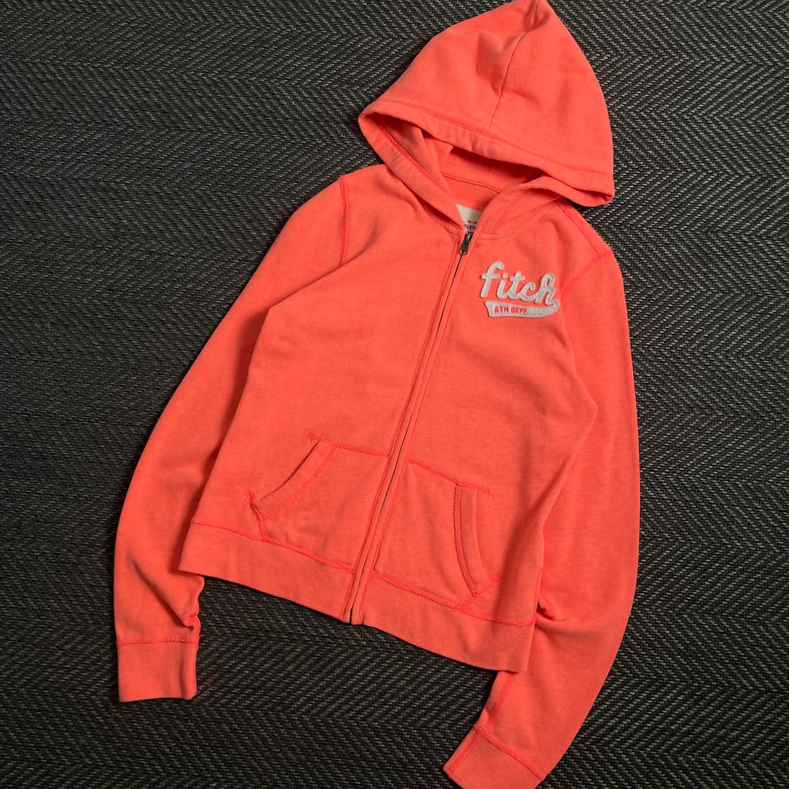 아베크롬비 우먼스 y2k 자수로고 후드 집업 피치 y 4597 상품이미지1