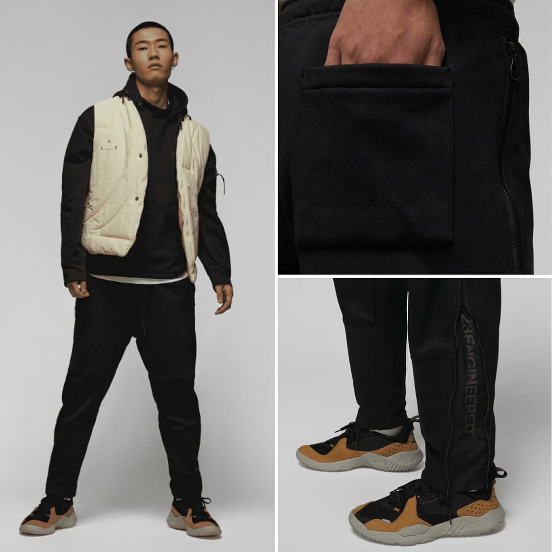 나이키 조던 23 플리스 블랙 팬츠 상품이미지2