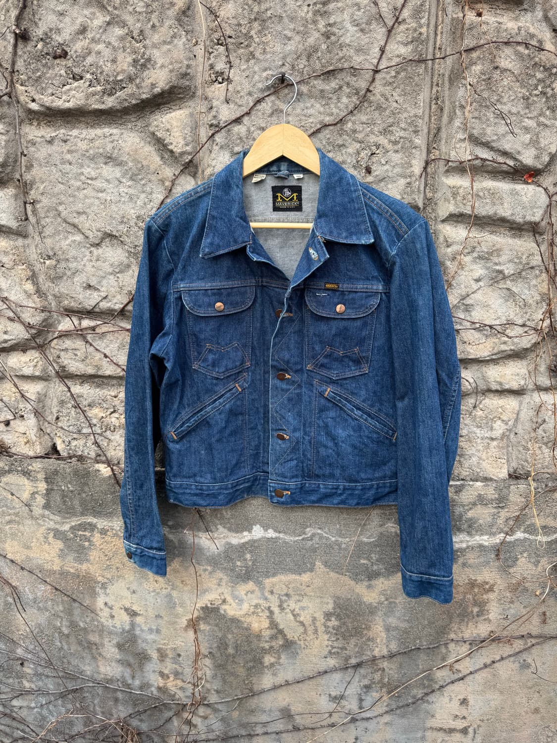 60~70s 메버릭 블루벨 랭글러 빈티지 웨스턴 데님 트러커 자켓 40 상품이미지1