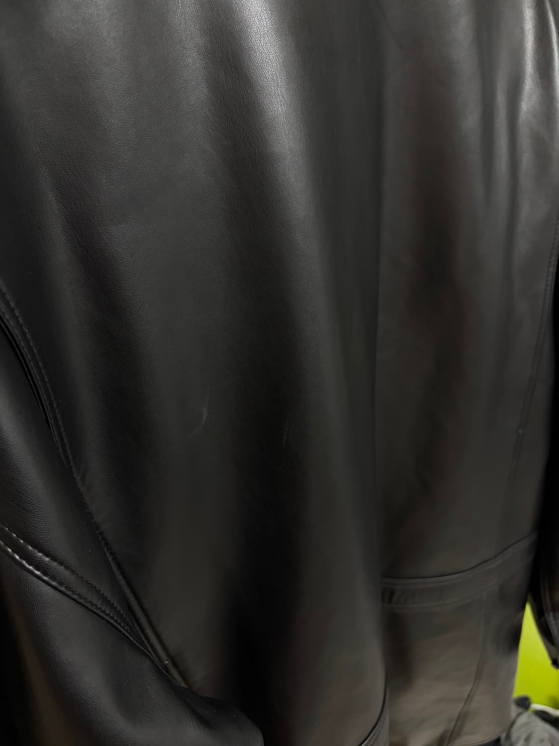 우영미 하드웨이 블랙 페이스 레더 자켓 상품이미지9