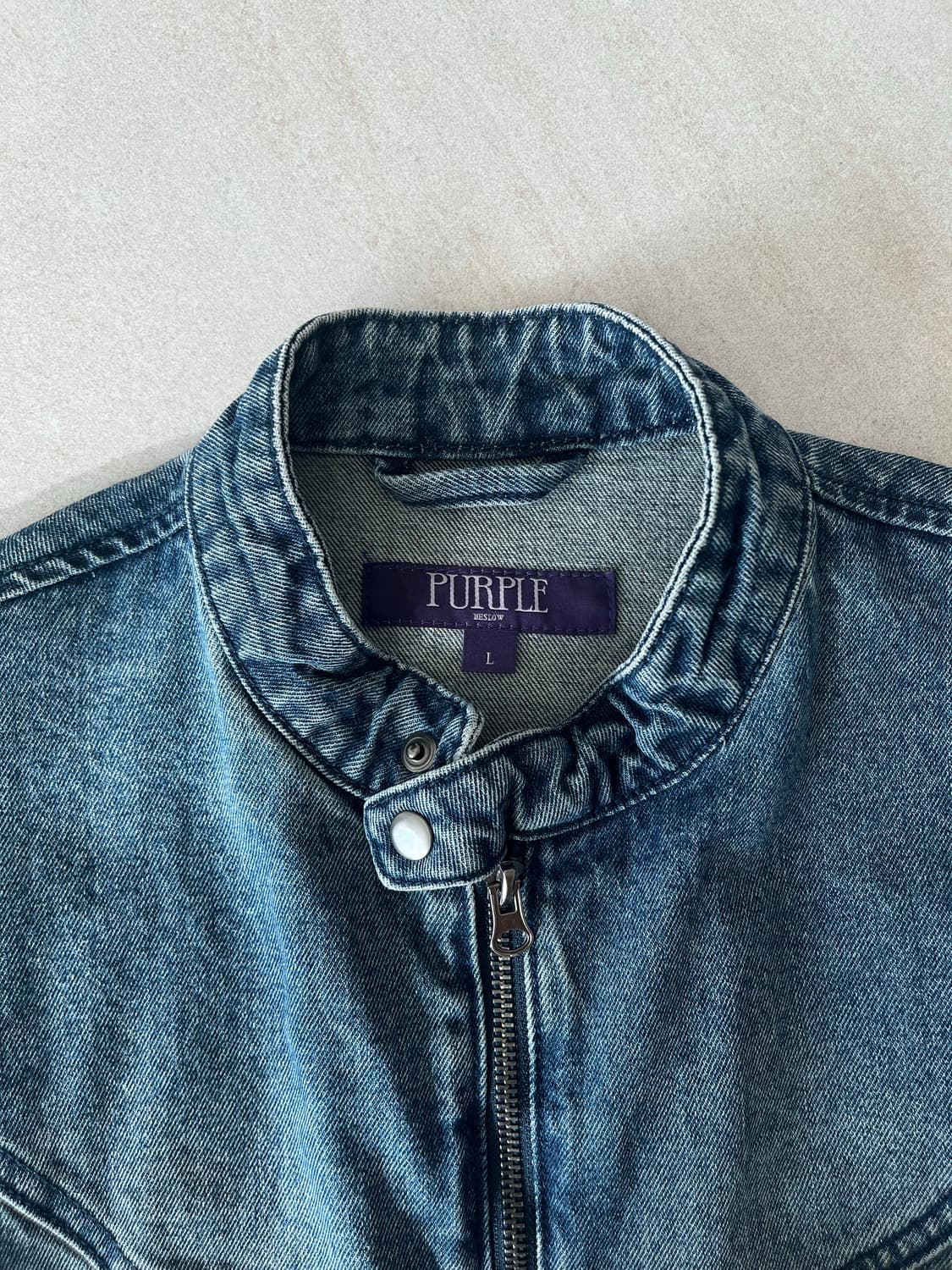 비슬로우 데님 워시드 자켓 상품이미지5