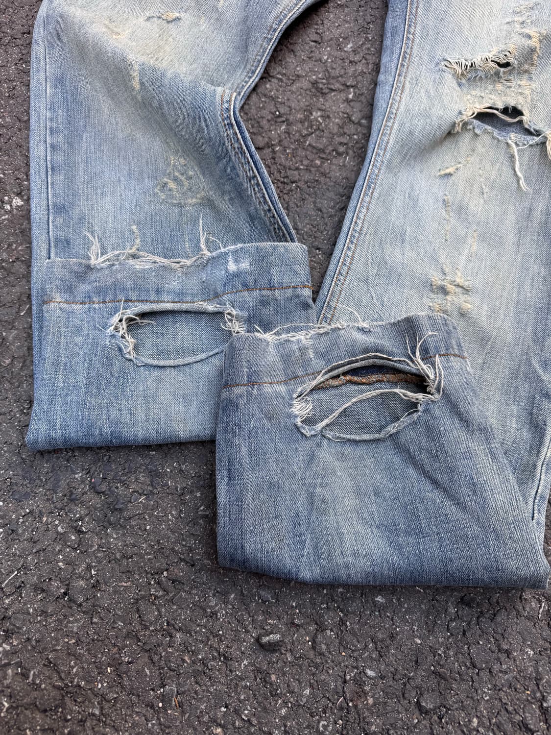 돌체앤가바나 디스트로이드 데미지 워싱 데님팬츠  상품이미지9