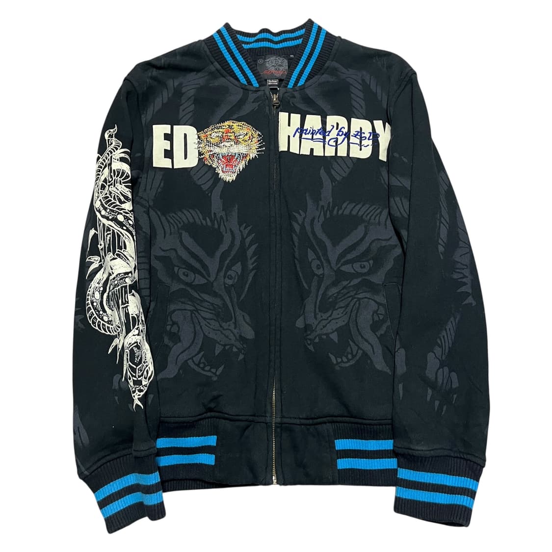 에드하디 00‘s 올드스쿨 타투 면 바시티 봄버 자켓 상품이미지2