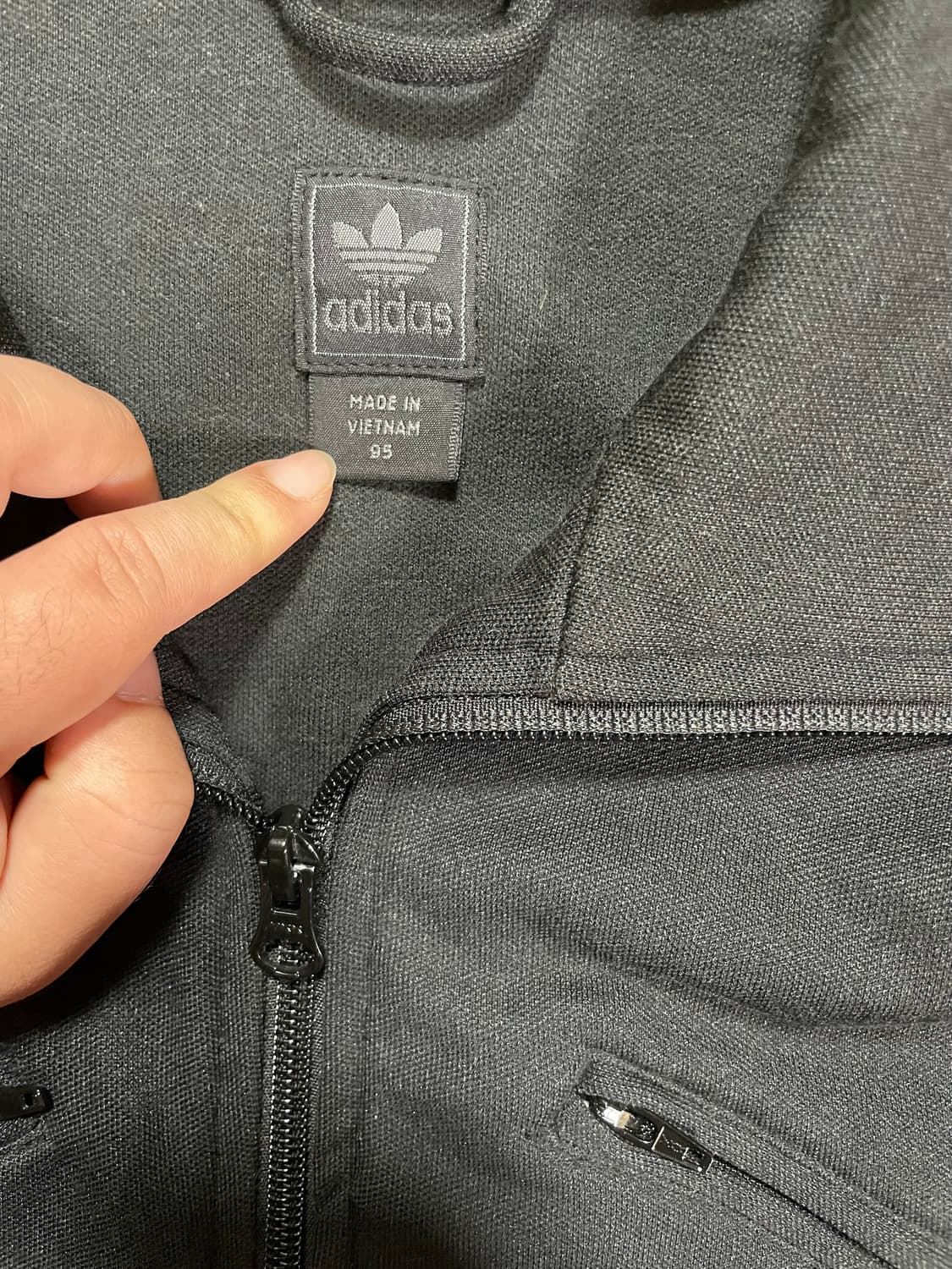 아디다스 팀 트레포일 트랙탑 블랙 레드 검빨 져지 집업 자켓 95 상품이미지3