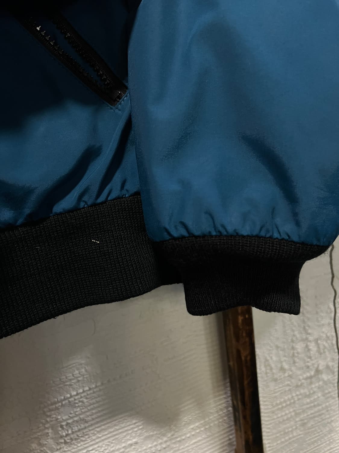 [L]90's 엘엘빈 USA Made 페인티드 블루그린 나일론 웜업 자켓 상품이미지6