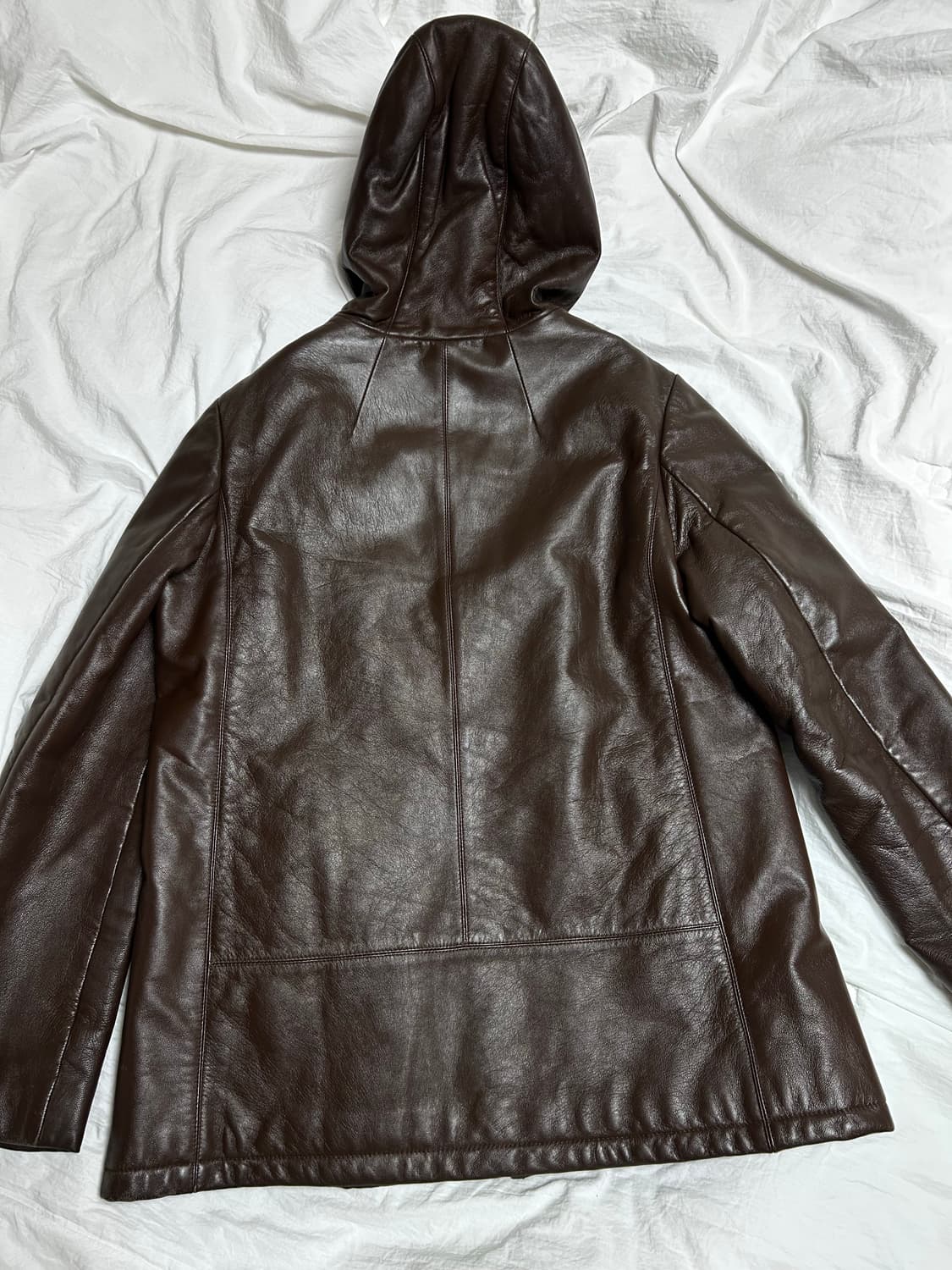 carries note 가죽 후드집업 자켓 상품이미지2