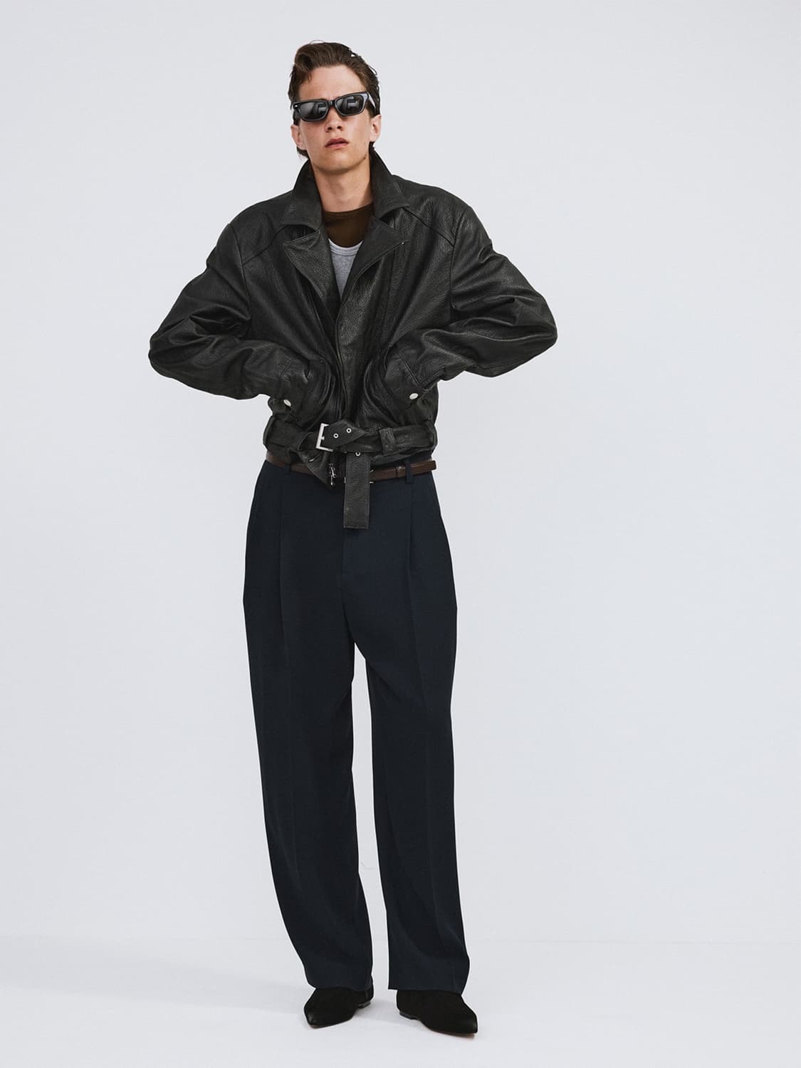 [새상품]렉토 26ss 더블플리츠 수트팬츠 M 상품이미지1