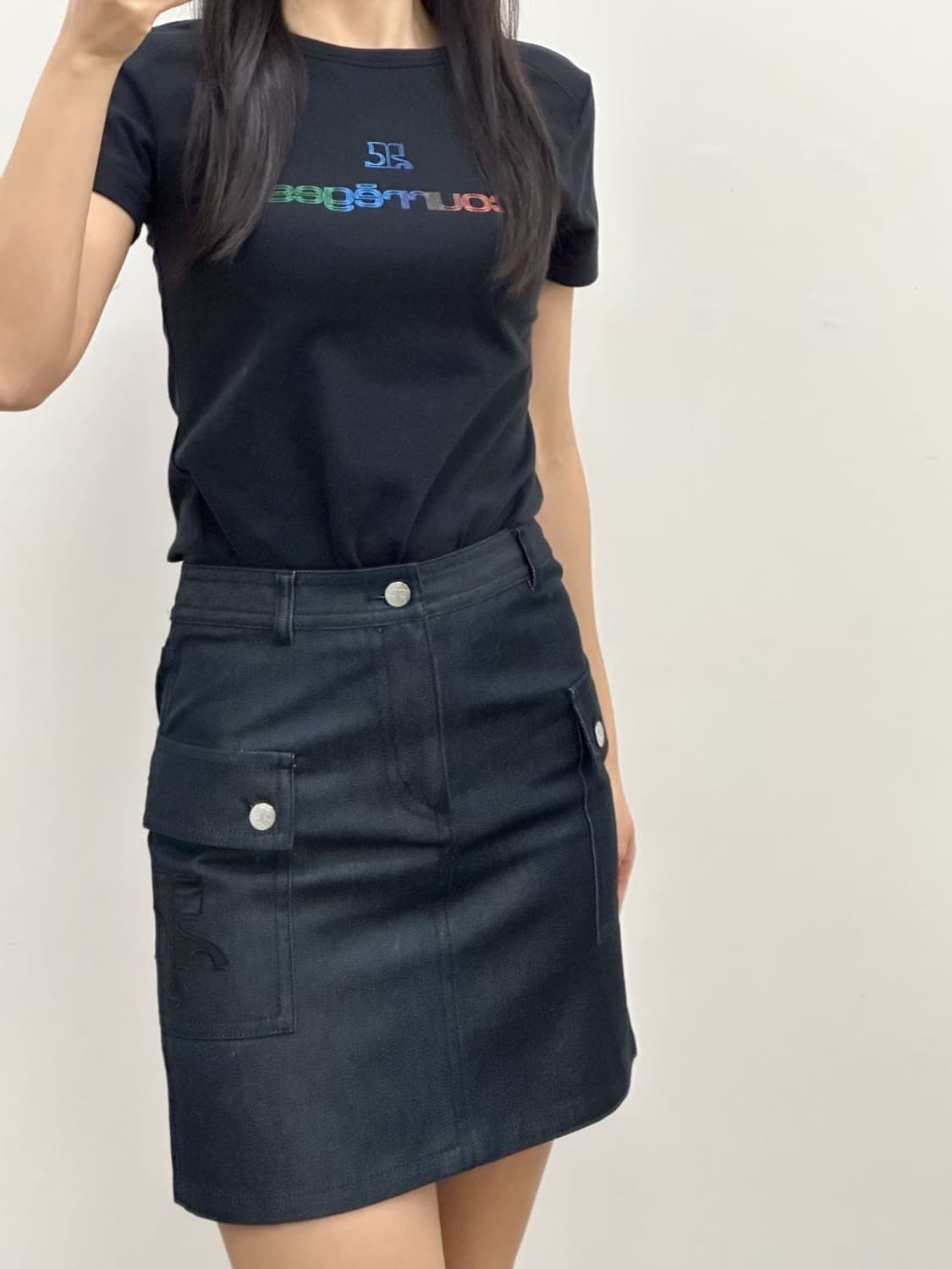 courreges / 꾸레쥬 컬러 레터링 반팔 티셔츠  상품이미지8