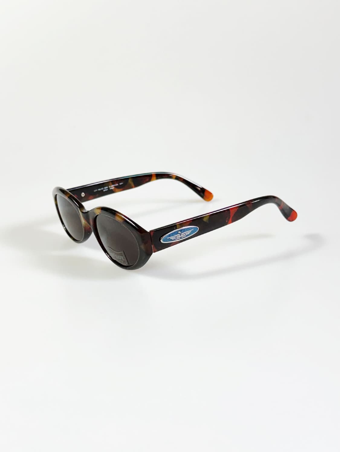 90s CITY POLICE 볼드 오벌 토터스쉘 빈티지 선글라스 상품이미지3