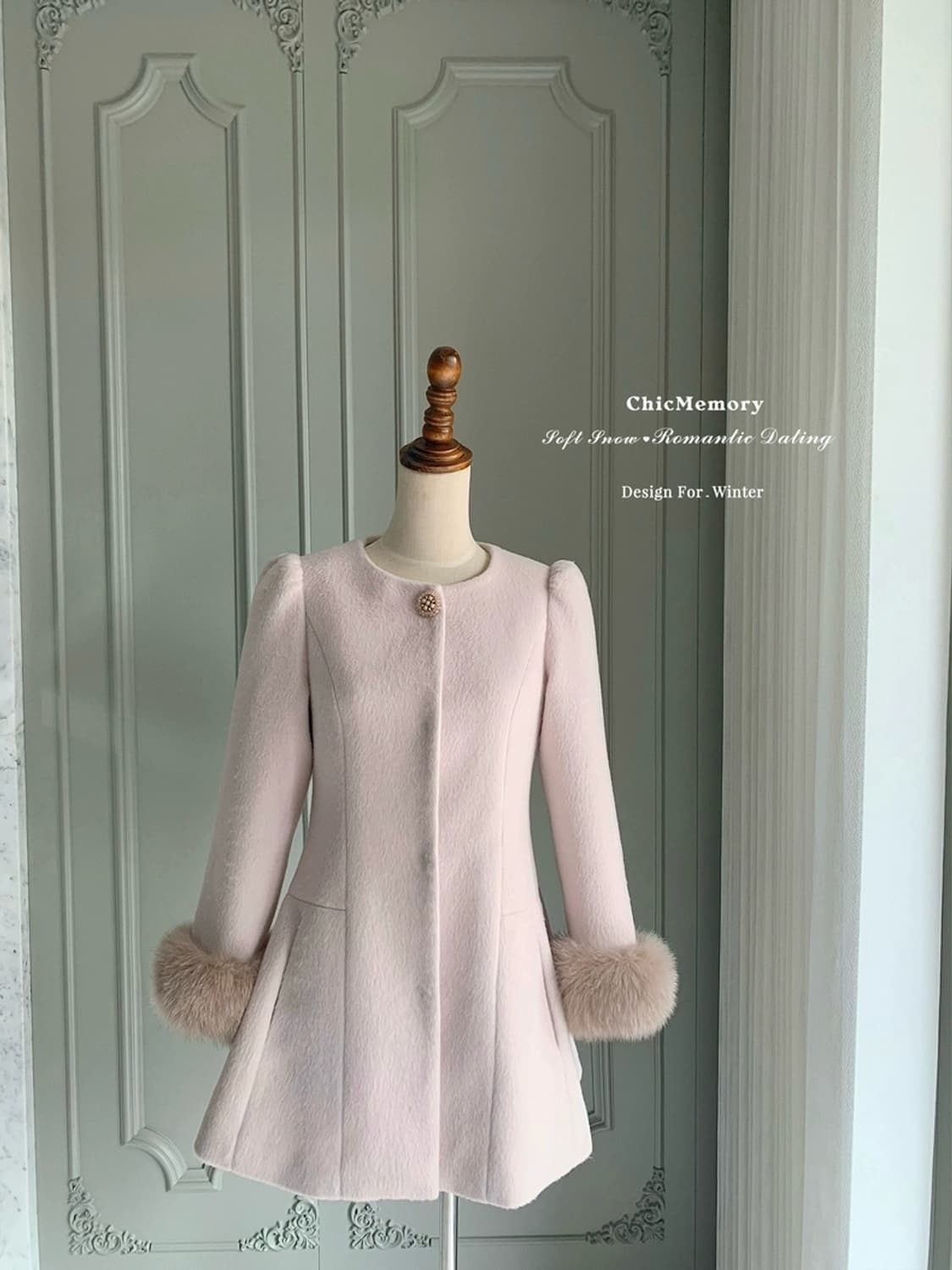 사토미상 쇼콜라티에 딸기우유 퍼 코트 상품이미지2