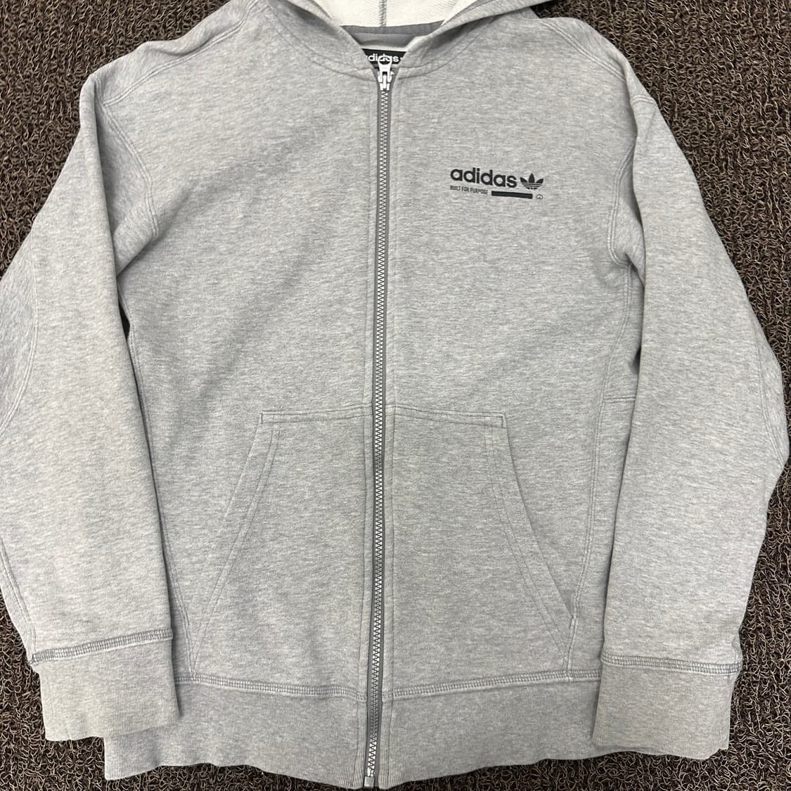 아디다스 여성 후드집업 그레이 신장 160사이즈 상품이미지4