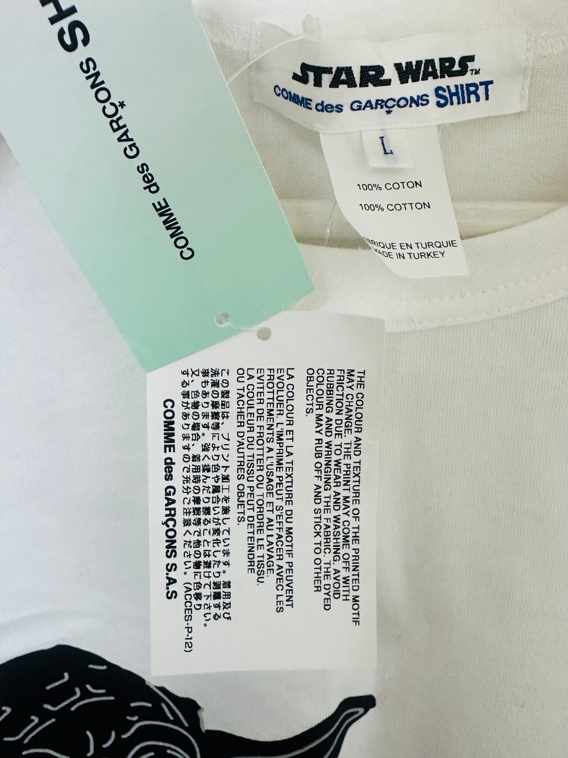 꼼데가르송 셔츠 x 스타워즈 요다 티셔츠 (L) 상품이미지4