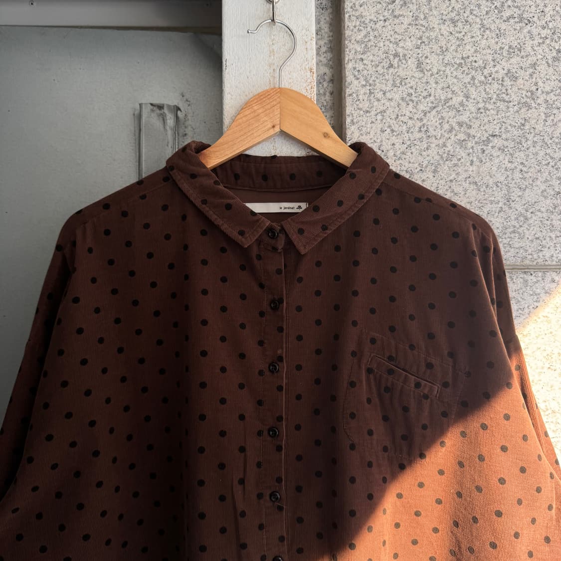 VTG 폴카닷 코듀로이 셔츠 상품이미지3