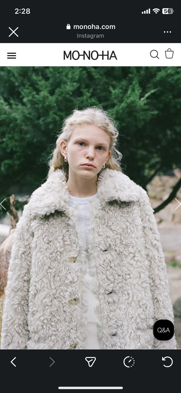 모노하 리버시블 플러피 퍼자켓 (아이보리)/ 가격인하X 상품이미지2