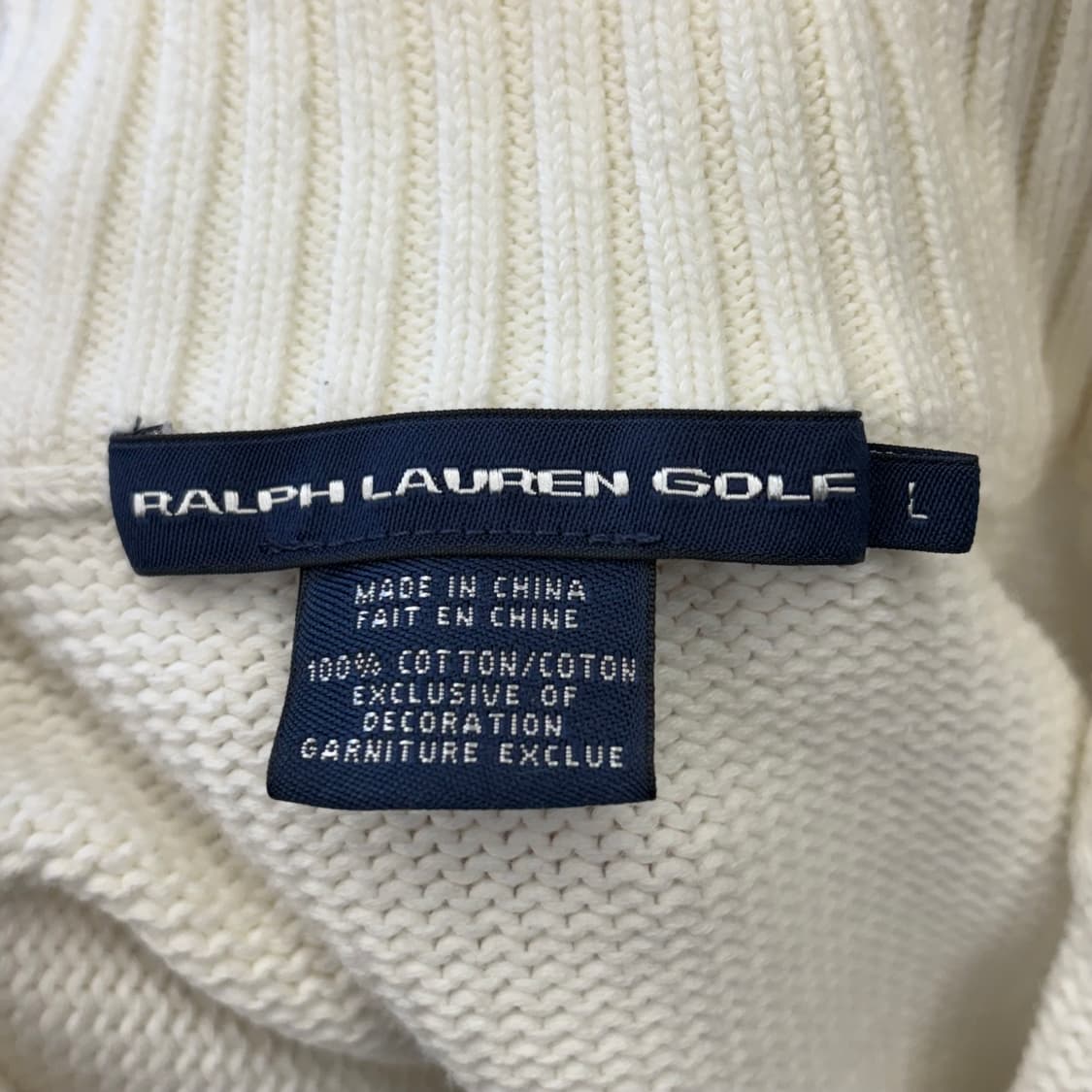 L 랄프로렌골프 빅포니 크림 니트 집업  상품이미지4