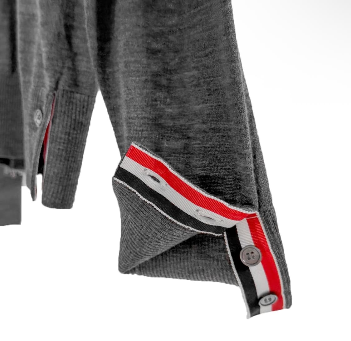 [2사이즈] 톰브라운 남성 사선완장 메리노울 니트 티셔츠 미디움 그레이 상품이미지8