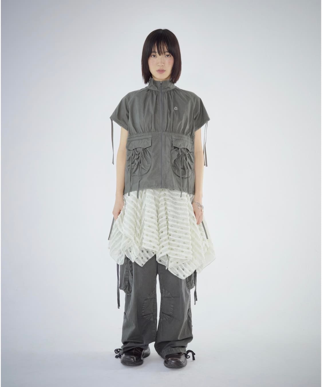 코이세이오 셔링 포켓 자켓 카키 상품이미지1