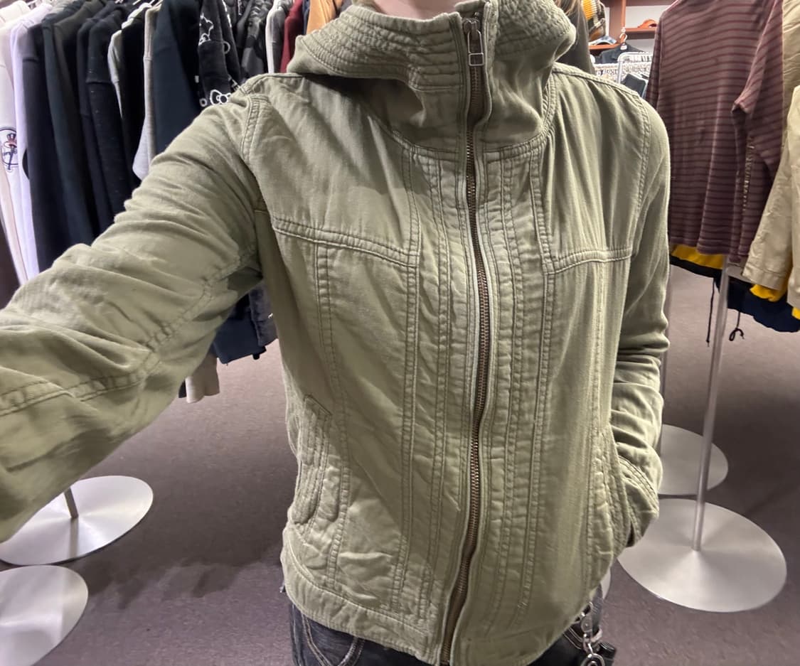 M)유니클로 Military 빈티지 여성 피그먼트 코튼 자켓 상품이미지4