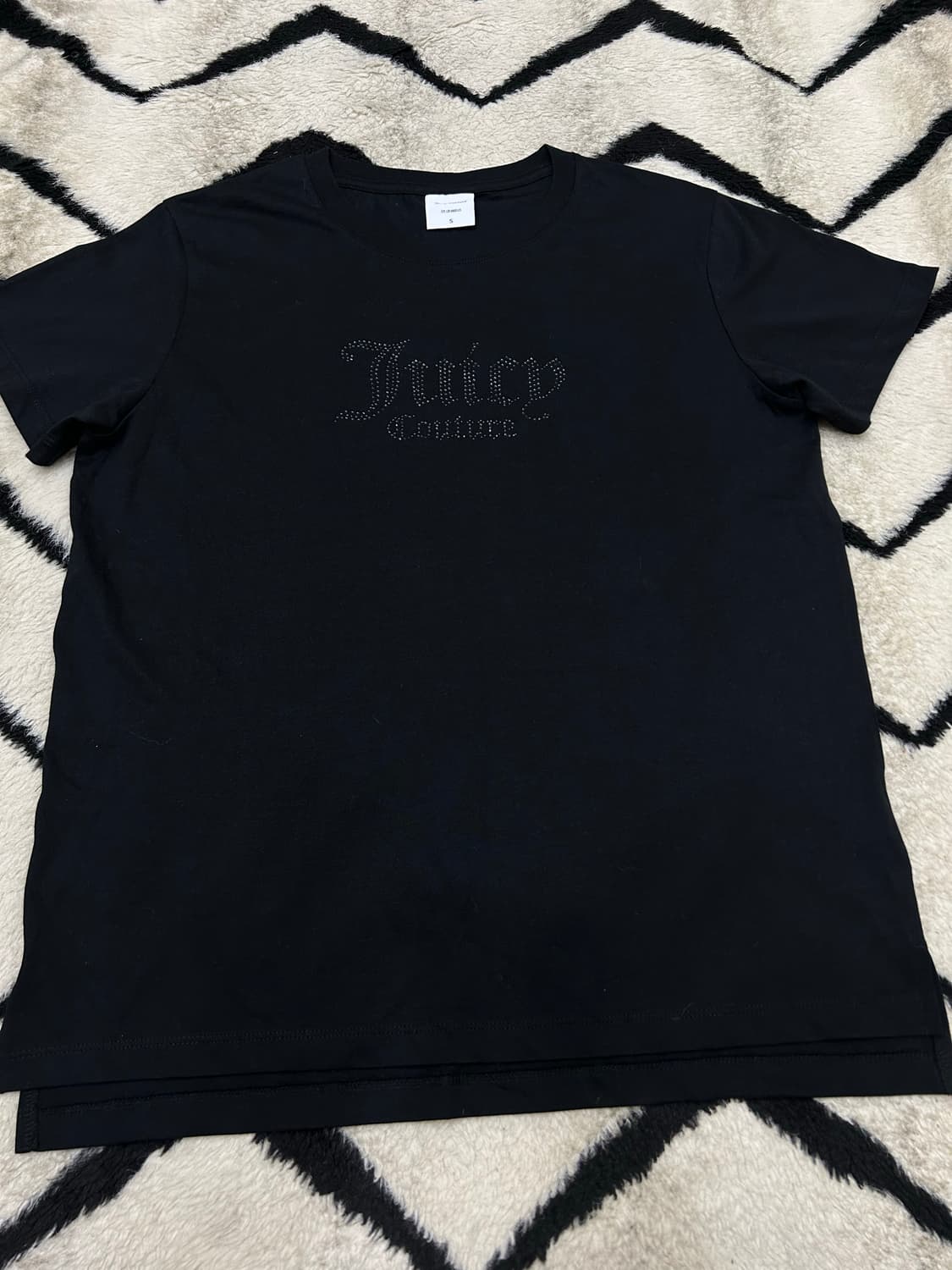 [S]쥬시꾸뛰르 큐빅 반팔/블랙 상품이미지2