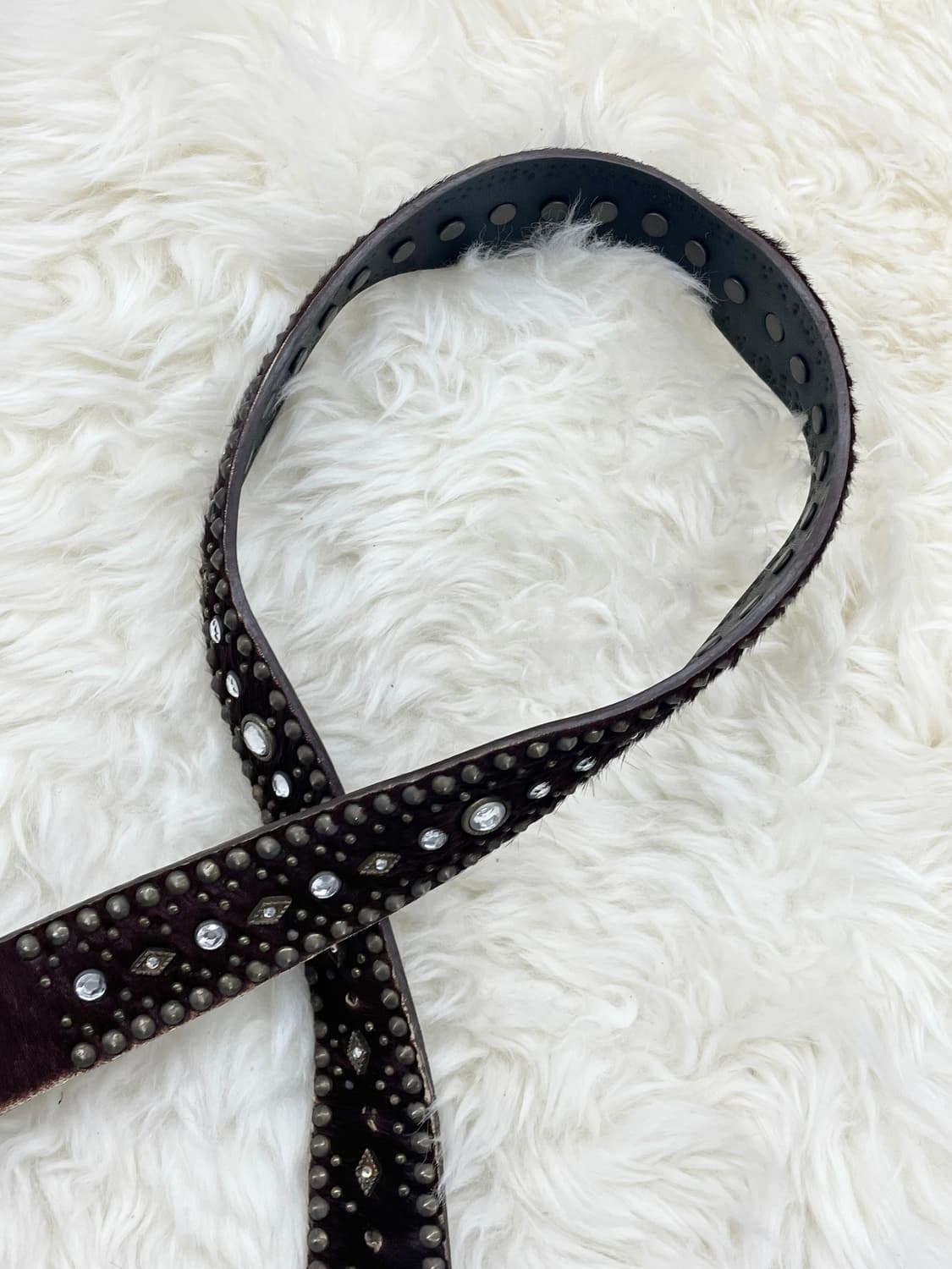 웨스턴 송치 스터드 펀칭 버클 벨트 상품이미지5