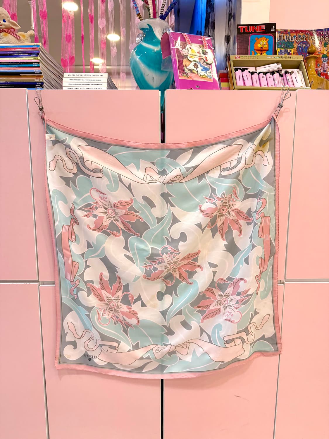 빈티지 파스텔 플로럴 스카프 상품이미지6