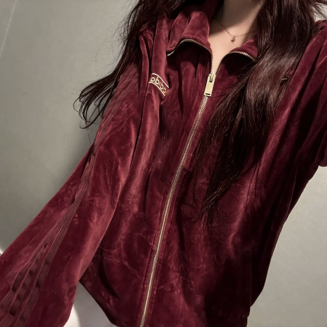 아디다스 벨벳 버건디 져지  상품이미지2